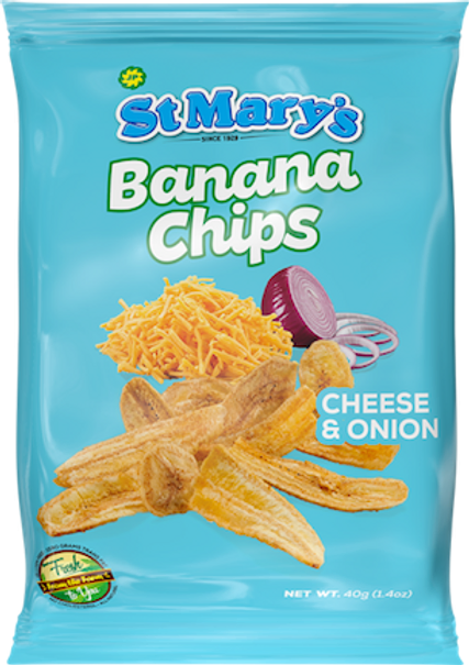 St Mary's Cheese and Onion Banana Chips (40g)